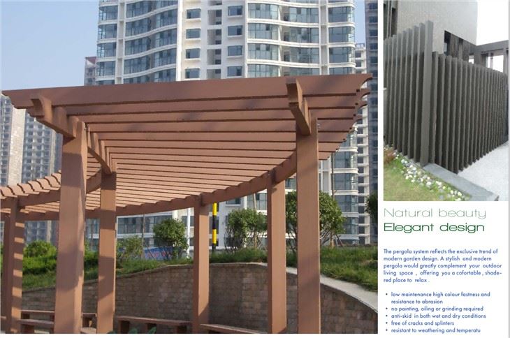 WPC Pergola Garden Gazebos Kunhong Factory تصنيع مختلف جناح الحديقة الصغيرة WPC Water